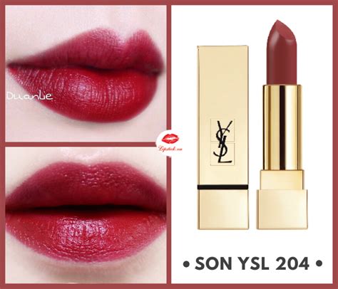 [Review] Son YSL 204 Rouge Scandal Màu Đỏ Mận